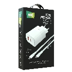 Сетевое зарядное устройство MORE CHOICE NC81i СЗУ 1USB+1Type-C 3.0A PD 20W+ QC3.0, белый, фото3