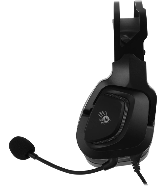 Гарнитура проводная с микрофоном A4Tech Bloody G570 черный/серый 2м мониторные USB оголовье (G570 USB/BLACK + GREY)