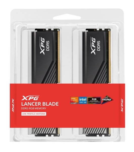 Оперативная память XPG Lancer Blade, DDR5, 32GB (2x16GB), 6000MHz, CL30, DIMM, с радиаторами, RGB, черный