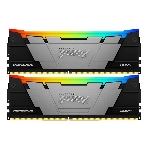 Оперативная память Kingston Fury Renegade, DDR4, 32GB (2x16GB), 3200MHz, CL16, DIMM, с радиатором, RGB, серебристый/черный, фото 1