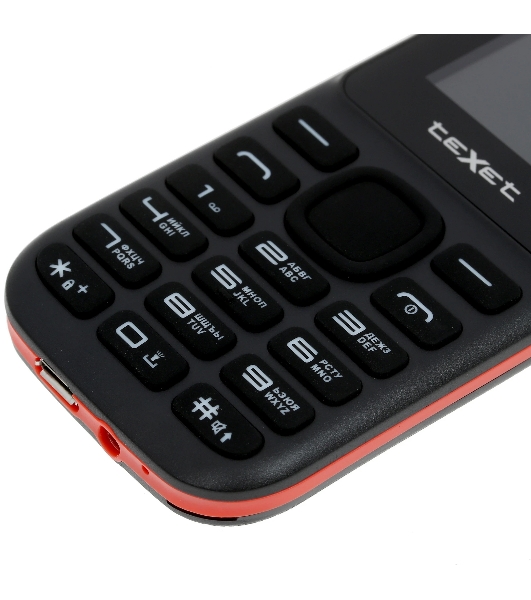 Мобильный телефон teXet TM-130 черный-красный