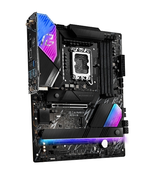 Материнская плата ASRock Phantom Gaming Z890 LIGHTNING WIFI, LGA 1851, Intel Z890, 4xDDR5, 4xSATA, 4xM.2, 1xPCIe 5.0 x16, 1xPCIe 4.0 x4, 1xUSB-C Thunderbolt 4, 2xUSB-A 3.2 Gen 2, 4xUSB-A 3.2 Gen 1, 1xHDMI, 1x2.5Gb LAN, 5x3.5 мм, 7.1, ATX