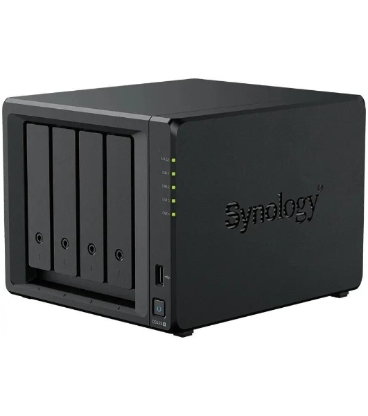 Сетевое хранилище Synology DiskStation DS425+ черный (Intel J4125/2Gb/4(3.5'/2.5'SATA/SSD) + 2 NVMe/RAID/1x1Gb/1x2.5Gb/2хUSB 3.2/no WIFI) (DS425+)