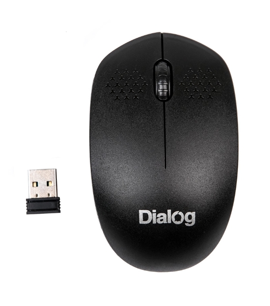 Мышь беспроводная Dialog Comfort MROC-13U черный, 1200 dpi, радиоканал, USB, кнопки - 3
