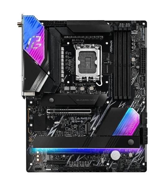 Материнская плата ASRock Phantom Gaming Z890 LIGHTNING WIFI, LGA 1851, Intel Z890, 4xDDR5, 4xSATA, 4xM.2, 1xPCIe 5.0 x16, 1xPCIe 4.0 x4, 1xUSB-C Thunderbolt 4, 2xUSB-A 3.2 Gen 2, 4xUSB-A 3.2 Gen 1, 1xHDMI, 1x2.5Gb LAN, 5x3.5 мм, 7.1, ATX