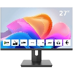 Монитор 27' Aiwa MQ275A IPS 2560x1440, 100 Гц, 4 мс, 16:9, 300 кд/м², HDMI 2.0, DP 1.2, USB-C (15 Вт), 3.5 Jack, динамики (2x3 Вт), FreeSync, G-Sync, черный, фото 1