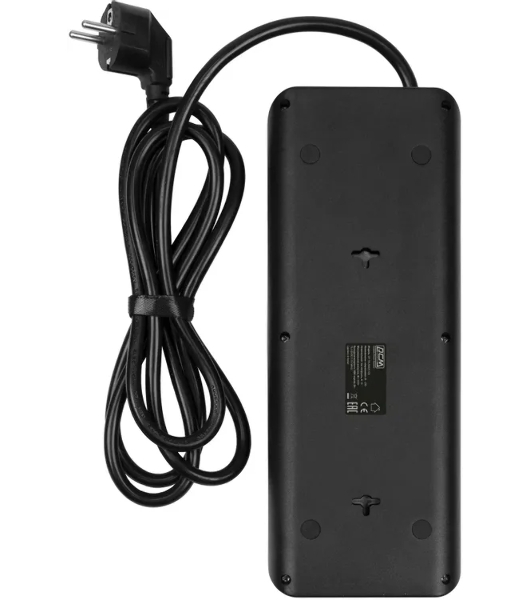 Сетевой фильтр Powercom SP-10 USB2A1СB 3,0 м 3.0м (10 розеток) черный, коробка