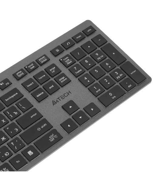Клавиатура A4Tech Fstyler FX60H проводная, USB Type-A, серый