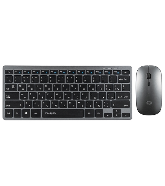 Комплект клавиатура+мышь Qumo Paragon K15/M21 беспроводной, USB, 1600 DPI, черный