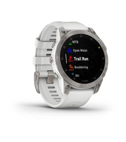 Умные часы Garmin Epix (Gen 2) Sapphire, 1.3' AMOLED, Wi-Fi, Bluetooth, ANT+, GPS, IPX8, титановый белый