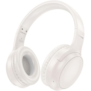 Беспроводные/проводные наушники Borofone BO29 Milky белый, накладные, Bluetooth + проводной, складная конструкция, микрофон, до 20 ч