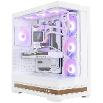 Компьютерный корпус ZALMAN P40 NAMU, ATX, белый, WINDOW, WOODEN ELEMENTS, 2xCombo(2.5” or 3.5”), 1xUSB TYPE-C, 2xUSB 3.0, SIDE 3x120мм ARGB, REAR 1x120мм ARGB, фото2
