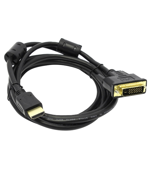 Кабель 5bites APC-073-020 HDMI M, DVI M (24+1) double link, зол.разъемы, ферр.кольца, 2м.