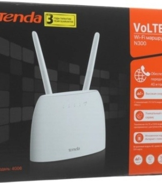 Роутер Tenda 4G06, 4G LTE и 4G VoLTE wiFi