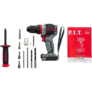 Дрель-шуруповерт P.I.T. PSB20H-13D, 20 В, 2 Ач, 75 Нм, щеточный