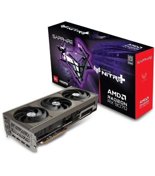 Видеокарта Sapphire PCI-E 5.0 11349-01-20G NITRO+AMD RADEON RX 9070 OC AMD Radeon RX 9070 16Gb 256bit GDDR6 2210/20000 HDMIx2 DPx2 HDCP Ret