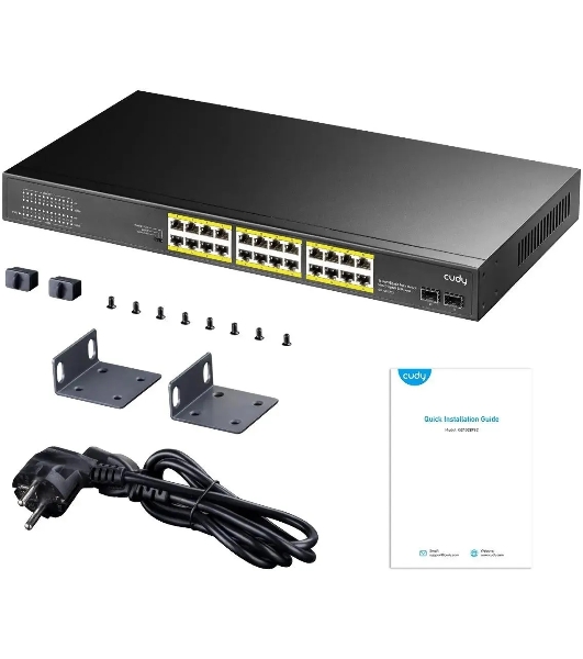 Коммутатор Cudy GS1028PS2, 24×1 Гбит/с, 2×1 Гбит/с SFP