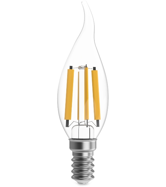 Лампа светодиодная филаментная Gauss Filament 13Вт цок.: E14 свеча св. свеч. бел. нейт. (упак.: 10 шт)