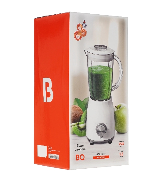 Блендер стационарный BQ SB1009 белый, 750 Вт, 2 скорости, турбо