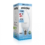 Светодиодная (LED) лампа Smartbuy-C37-05W/4000/E14 свеча на ветру матовая, фото2