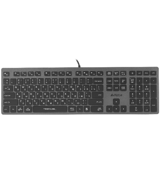 Клавиатура A4Tech Fstyler FX60H проводная, USB Type-A, серый