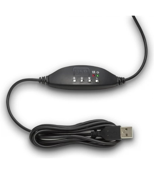 Гарнитура Exegate 960 USB Stereo чёрный, проводная, USB, регулятор громкости
