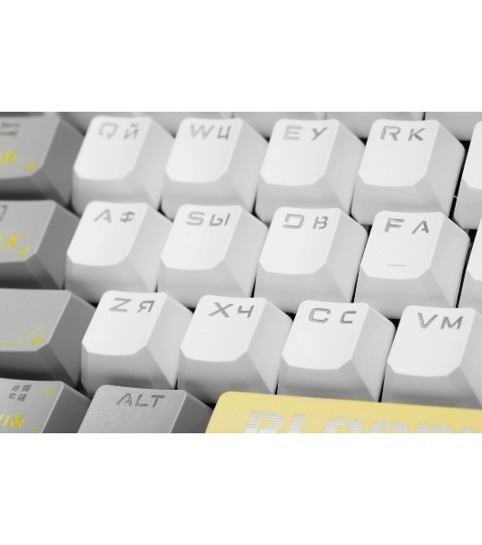 Клавиатура проводная A4Tech Bloody S87 Energy (S87 USB ENERGY WHITE) USB белый/желтый