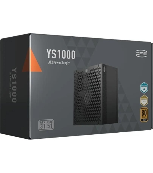 Блок питания PCCooler P5-YS1000-G1F, 1000Вт, 80 PLUS Gold, 135мм, модульный, черный
