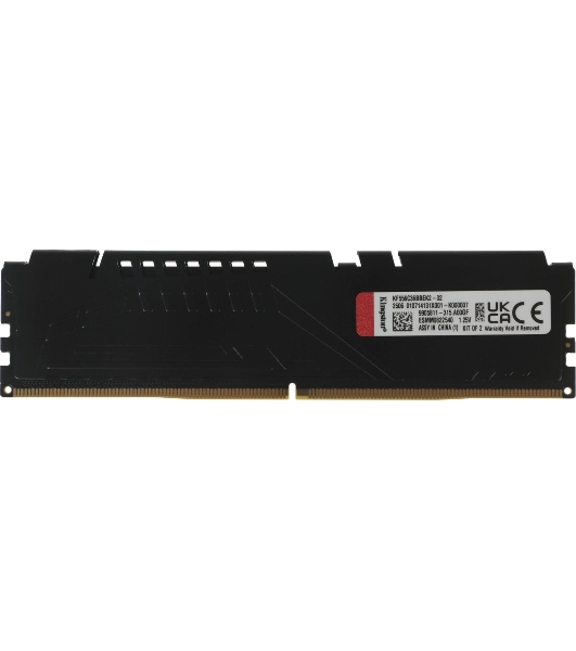Оперативная память Kingston Fury Beast, DDR5, 32GB (2x16GB), 5600MHz, CL36, DIMM, с радиаторами, черный
