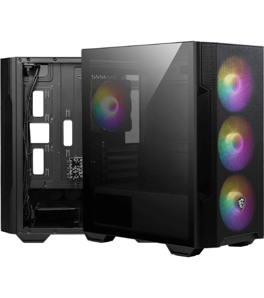 Компьютерный корпус MSI MAG FORGE M100R 1xUSB 3.0, 2xUSB 2.0, 4x120мм ARGB Fan, ARGB Control Board, Tempered Glass Window, Brown Box (932220)