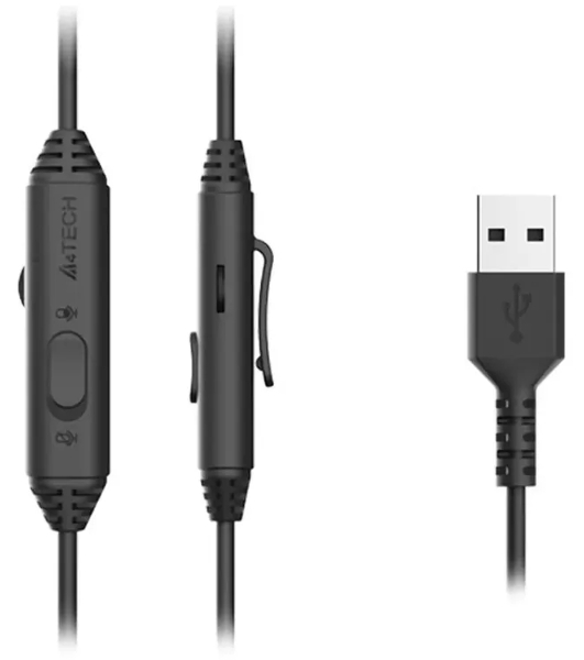 Гарнитура A4Tech Fstyler FH100U чёрный, проводная