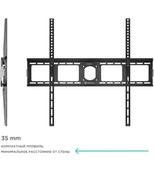 Кронштейн ONKRON UF4 55'-100' макс. 800x600, наклон 0º, поворот 0º, от стены 35мм, вес до 75кг, черный