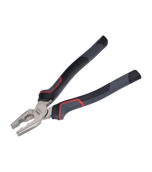 Комбинированные плоскогубцы Deli DL0005 200 мм, Cr-V, эксцентриковый шарнир, антикоррозийное покрытие, трехкомпонентная прорезиненная рукоять