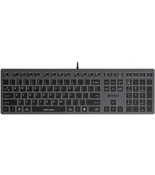 Клавиатура A4Tech Fstyler FX60H проводная, USB Type-A, серый