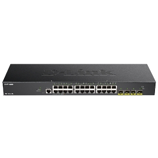 Коммутатор D-Link DGS-1250-28X/A1A, 24×1 Гбит/с + 4×10 Гбит/с SFP+, настраиваемый