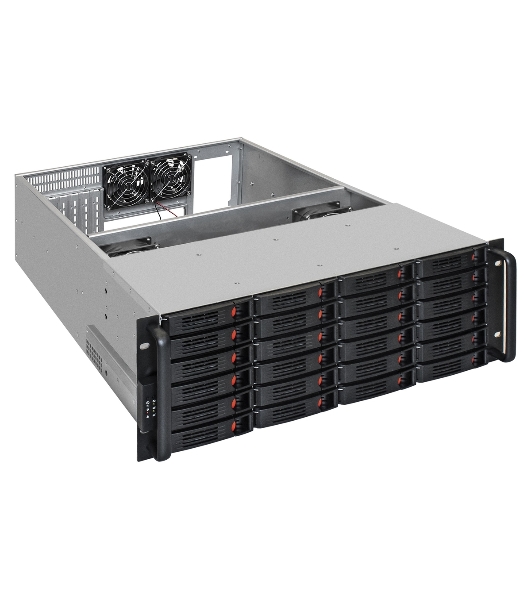 Серверный корпус ExeGate EX293581RUS Pro 4U660-HS24 (RM 19', высота 4U, глубина 660, БП 1000ADS, 24xHotSwap, USB)