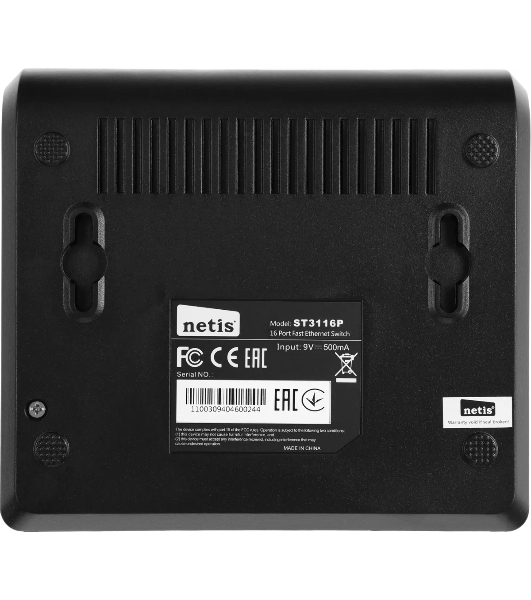 Коммутатор Netis ST3116P неуправляемый настольный 16x10/100