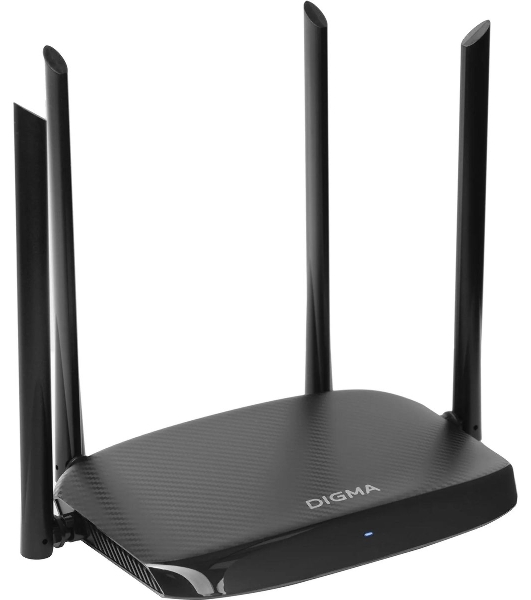 Роутер беспроводной Digma DWR-AC1202 AC1200 10/100/1000BASE-TX черный