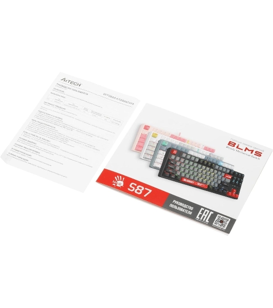 Клавиатура проводная A4Tech Bloody S87 Energy (S87 USB ENERGY WHITE) USB белый/желтый