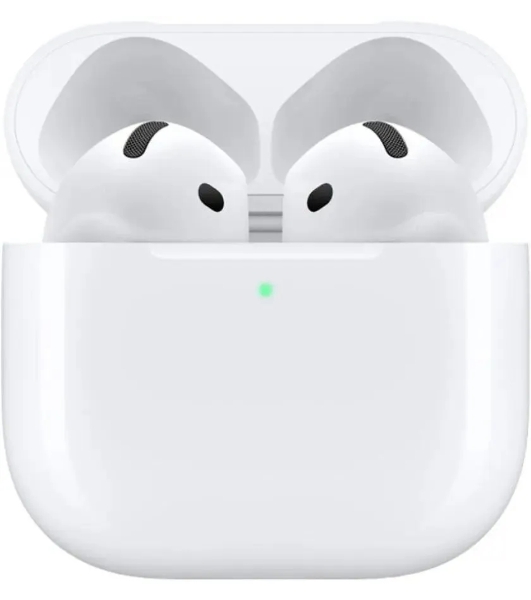 Наушники TWS Apple AirPods 4 (A3050/A3053/A3058) белый, вкладыши, Bluetooth, до 5 ч