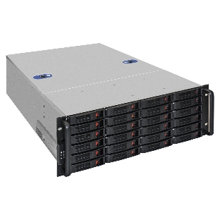 Серверный корпус ExeGate EX293581RUS Pro 4U660-HS24 (RM 19', высота 4U, глубина 660, БП 1000ADS, 24xHotSwap, USB)