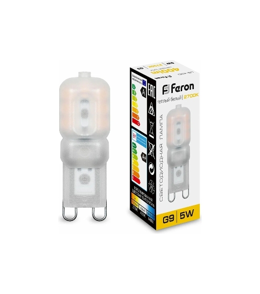Лампа светодиодная Feron LB-430 5W 230V G9 2700K