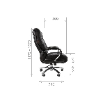 Кресло Chairman 405 черный, экокожа, 120 кг, механизм качания, фото7