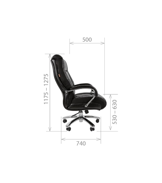 Кресло Chairman 405 черный, экокожа, 120 кг, механизм качания