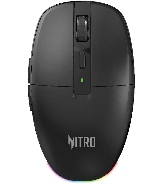 Мышь беспроводная Acer Nitro OMR400 черный, 3200 dpi, радиоканал, Bluetooth, USB, кнопки - 6