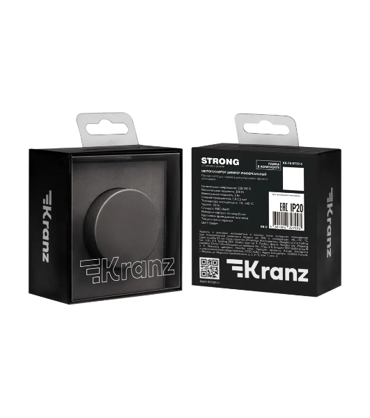 Светорегулятор Kranz KR-78-0732-6 STRONG (диммер) 300Вт с/у графит