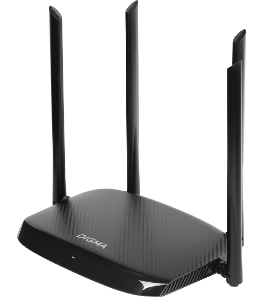 Роутер беспроводной Digma DWR-AC1202 AC1200 10/100/1000BASE-TX черный