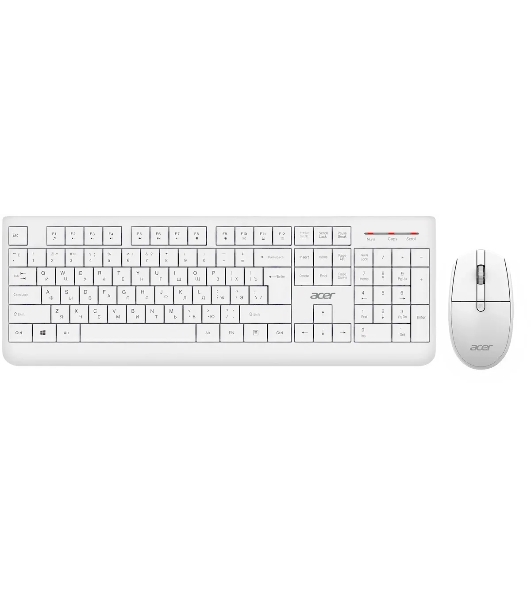 Комплект клавиатура+мышь Acer OCC401 беспроводной, USB, 1600 DPI, белый