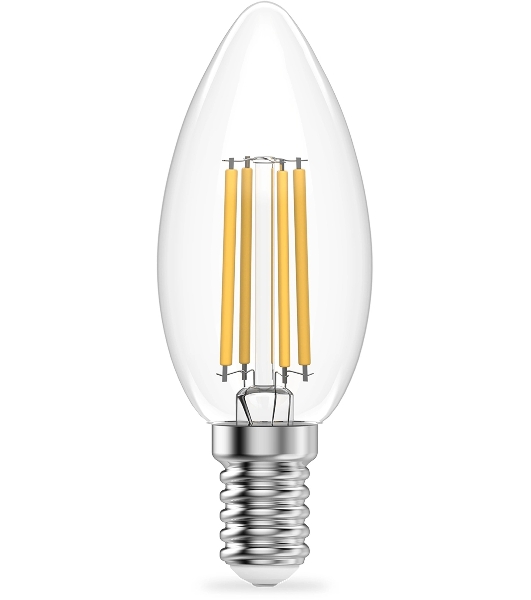 Лампа светодиодная филаментная Gauss Filament 10Вт цок.: E14 свеча св. свеч. бел. теп. (упак.: 10 шт)