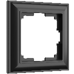Рамка на 1 пост (черный матовый) W0012208, фото 1